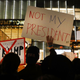 Dozens of anti-Donald Trump protesters stand along Fifth Avenue in New York City in front of Trump Tower on Nov. 10, 2016, in response to the election of Trump as president of the United States.
Spencer Platt/Getty Images